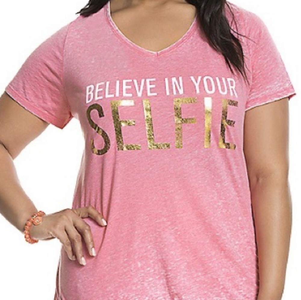 Lane Bryant Believe In Your Selfie T-shirt